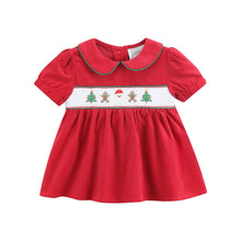 Red Corduroy Christmas Smocked Dress and Bloomers | 3-6M 6-12M 12-18M 18-24M 2T