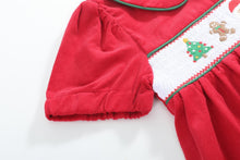 Red Corduroy Christmas Smocked Dress and Bloomers | 3-6M 6-12M 12-18M 18-24M 2T