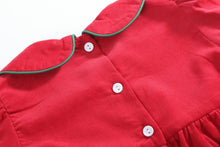 Red Corduroy Christmas Smocked Dress | 3-6M 6-12M 12-18M 18-24M 2T 3T 4T 5Y 6Y