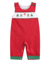Red Corduroy Christmas Smocked Longall | 3-6M 6-12M 12-18M 18-24M 2T