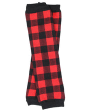 Red Black Buffalo Plaid Leg Warmers | 8" or 12"