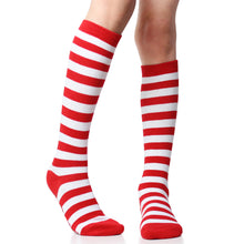 Red and Black Stripe Knee High Socks 2 Pair | 12-24M 2-4Y 4-6Y