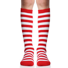 Red and Black Stripe Knee High Socks 2 Pair | 12-24M 2-4Y 4-6Y