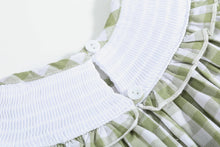 Sage Green Gingham Pumpkin Smocked Bishop Dress | 6-12M 12-18M 18-24M 2T 3T 4T 5Y 6Y
