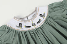 Sage Green Mallard Smocked Bishop Dress | 3-6M 6-12M 12-18M 18-24M 2T 3T 4T 5Y 6Y