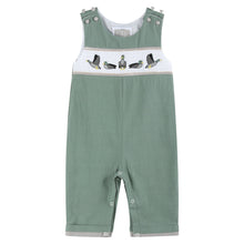 Sage Green Mallard Smocked Overalls | 3-6M 6-12M 12-18M 18-24M 2T