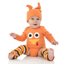 Brown and Orange Thanksgiving Stripe Leg Warmers | 8" or 12"