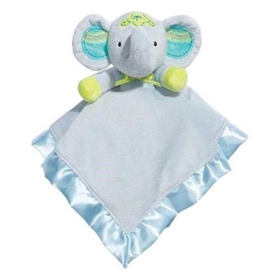 Baby Dumpling Plush Snuggle Blankie - Blue Elephant