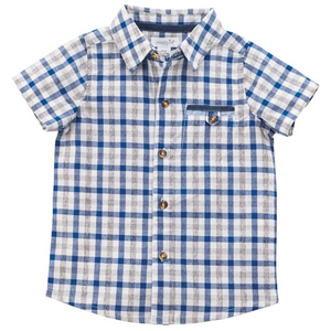 Easter Blue Gingham Button-Down Shirt | 12-18 Months