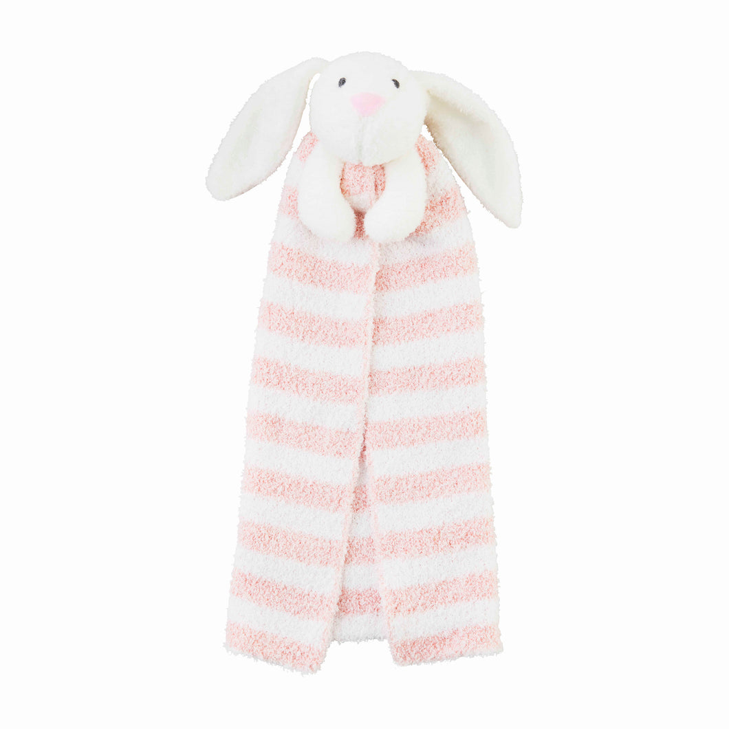 Pink Stripe Bunny Lovey Blanket 21