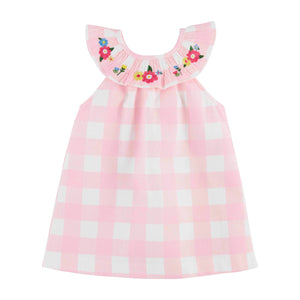 Farmhouse Smocked Ruffle Pink Gingham Dress | 12-18M 24M/2T 3T 4T 5T