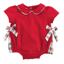 Classic Christmas Tartan Red Corduroy Bubble by Mud Pie | 3-6 Months