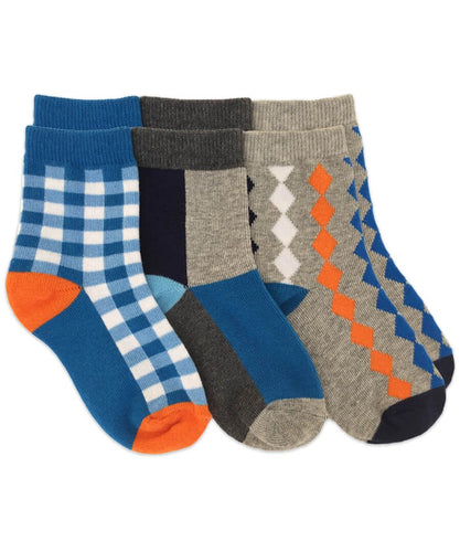 Pattern Dress Crew Socks 3 Pair Pack | 2-4Y 3-7Y