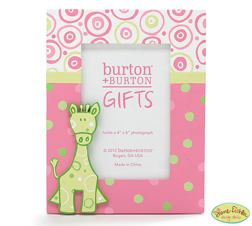 Zoobilee Girls Resin Giraffe Picture Frame for 4 x 6 Photo