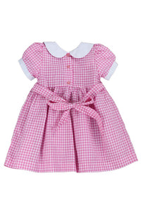 Pink Gingham Hand Smocked Dress | 3T