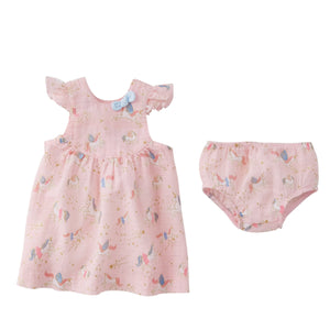 Blush Baby Printed Unicorn Baby Dress Set | 0-3M 3-6M 6-9M 9-12M