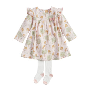 The Great Outdoors Deer Dress & Tights Set | 3-6M 6-9M 9-12M