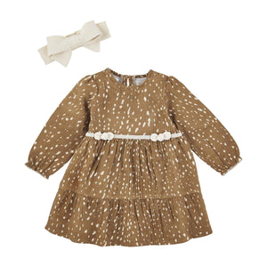 The Great Outdoors Fawn Print Dress & Headband Set | 12-18M 24M/2T 3T Little Footprints Children's Shop The Great Outdoors Fawn Print Dress & Headband Set | 12-18M 24M/2T 3T Little Footprints Children's Shop