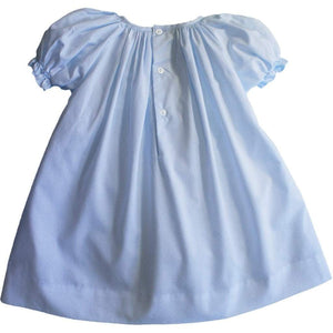 Blue Smocked Daygown with Embroidered Hem | 3 6 9 Months