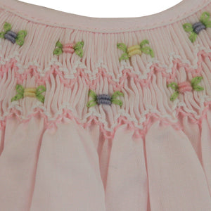 Pink Smocked Daygown with Embroidered Hem | 3 6 9 Months