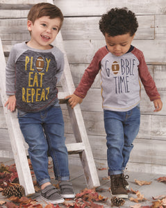 Thanksgiving Play Eat Repeat Football Tee by Mud Pie * 12-18 Months