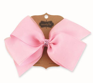 Light Pink Organza and Grosgrain Bow 4" x 7" - DISCONTINUED