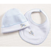 Oh Baby Boy Blue Striped French Knot Lamb Cap by Mud Pie * 0-3 Months