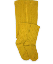 Mustard Cable Pattern Knit Tights | 2-4 Years 4-6 Years