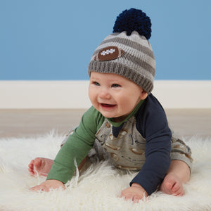 Baby Boys Football Knit Hat | 6-18 Months