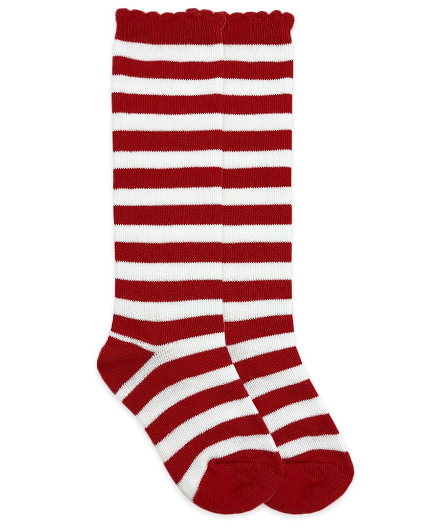 Christmas Red Stripe Knee High Socks | XS 2-4 Years