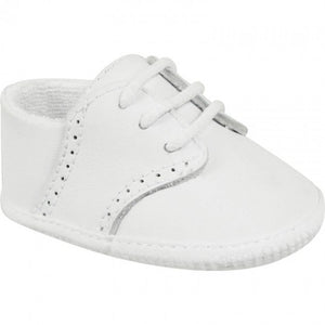 Baby Deer Boys White Leather Saddle Oxford Shoes Preemie | Size 00 0 1 2 3 4