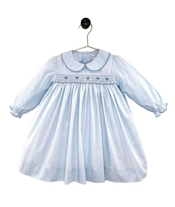 Swiss Dot Smocking Maternity Maxi Dress