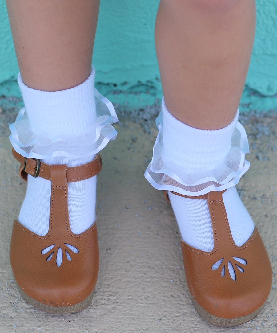 MOMNIKIDS Frill Cotton Socks for Baby Girl - (Pack of 3, Red)