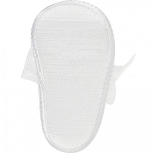 White Crib Shoes w/Sheer Ribbon Tie Preemie | Baby Size 00 0 1 2 3 4