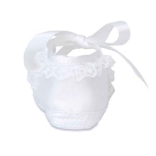 White Satin Dress Shoes | Preemie Newborn Baby Size 00 0 1 2