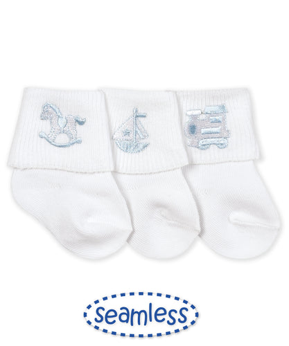 Set of 3 Baby Boy Collection Socks | NB INF