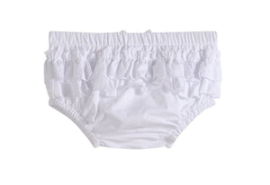 White and Pink Bloomers Woven 2pc Set | 3-6 Months