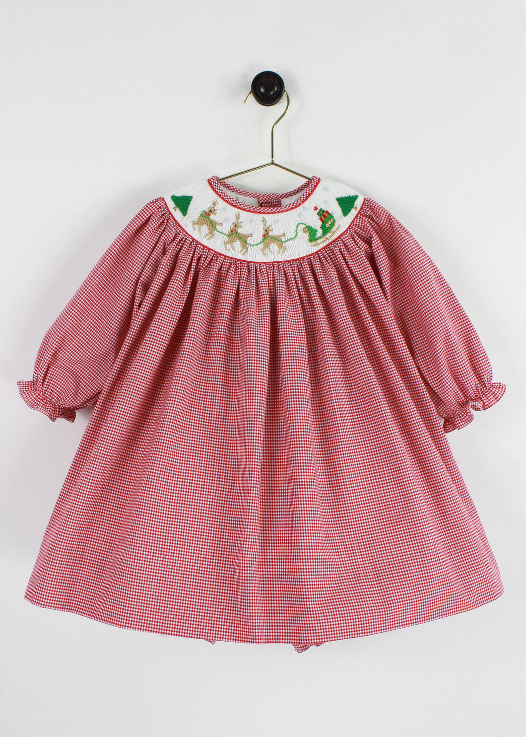 Christmas Red Check Smocked Reindeer Dress Set | 18 or 24 Months Little Footprints Children's Shop Christmas Red Check Smocked Reindeer Dress Set | 18 or 24 Months Little Footprints Children's Shop