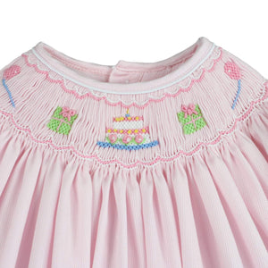 Pink Birthday Smocked Dress Set | 24 Months