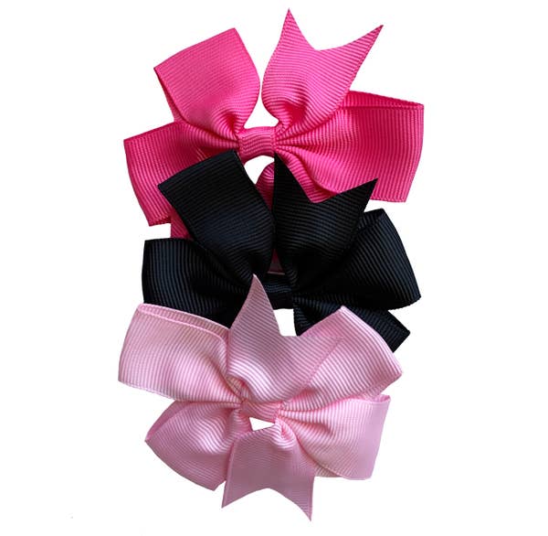 Set of 3 Ribbon Hair Bows with Alligator Clip 3