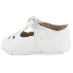 Classic White T-Strap Shoes | Size 0 1 2 3 4