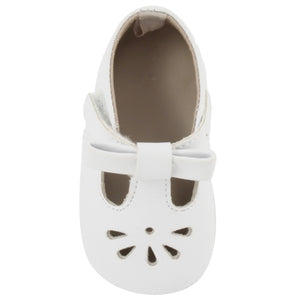 Classic White T-Strap Shoes | Size 0 1 2 3 4