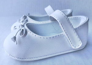 White Skimmer Shoe with Bow | Baby Size 0 1 2 3