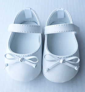 White Skimmer Shoe with Bow | Baby Size 0 1 2 3