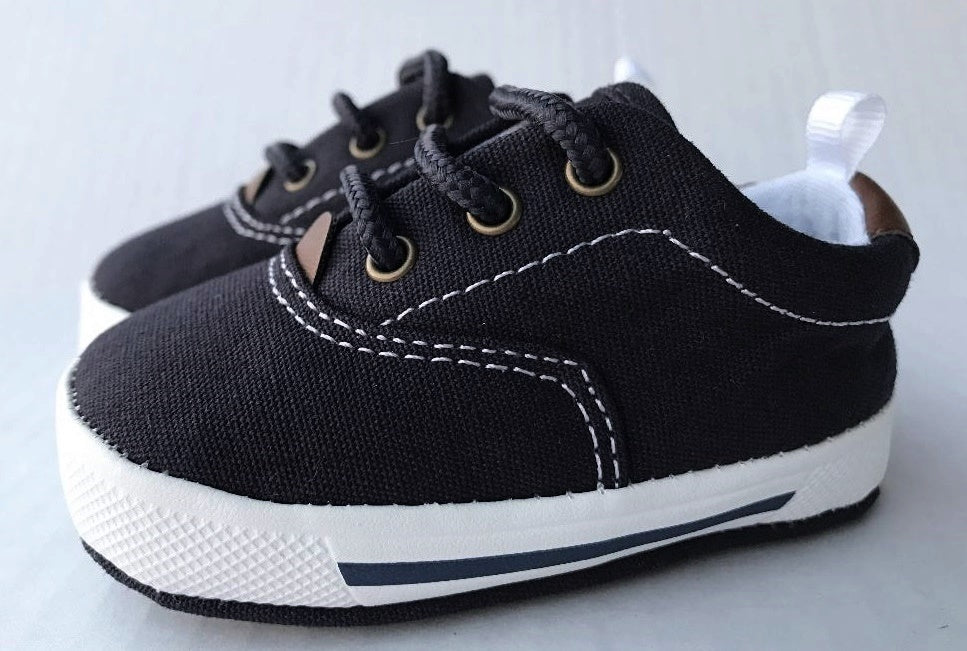 Navy Canvas Lace-Up Sneaker | Baby Size 0 1 2 3