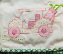 Green & Pink Shirt & Shorts Set with Golf Cart Applique | 4T