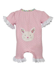 Bunny Pink Polka Dot Floral Romper by Maison Chic | 0-6M 6-12M