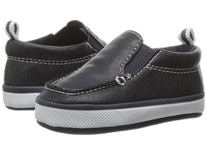Baby Deer Navy PU Slip-On Deck Shoes | Size 1 2 3