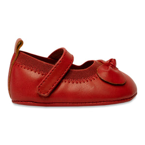 Red Soft Sole Mary Jane Shoes with Bow | Baby Size 0 1 2 3