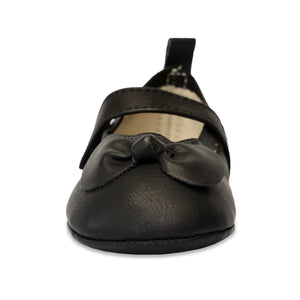 Black Soft Sole Mary Jane Shoes with Bow | Size 0 1 2 3